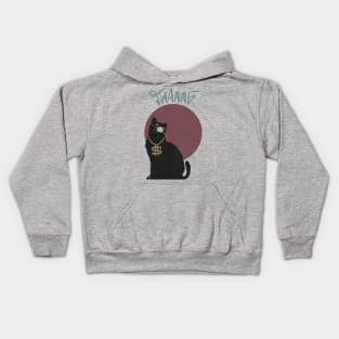 Black cat swag Kids Hoodie